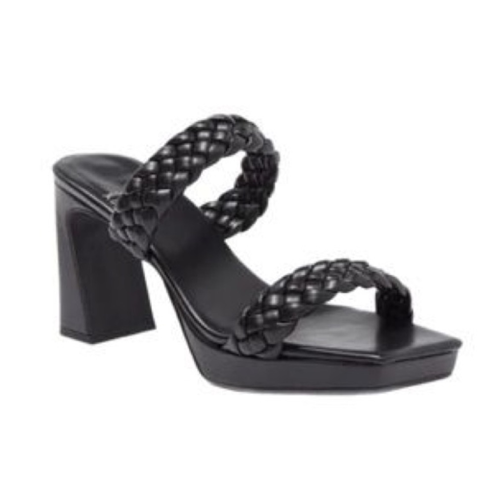 Jeffrey Campbell Black Braided Heels 10